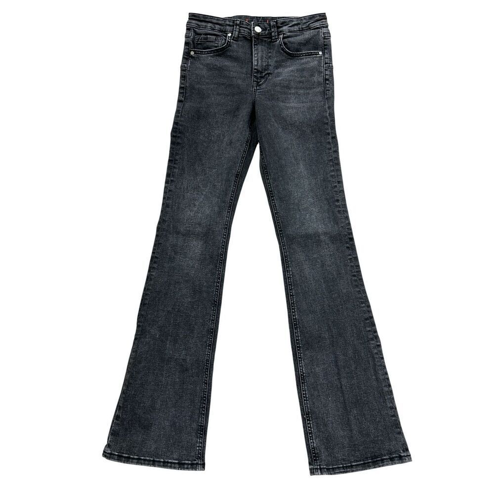 Zara Black Washed Bootcut Jeans